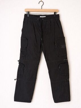 PacSun Black Cargo Pants Utility Techwear Multi Pocket Jogger Size S